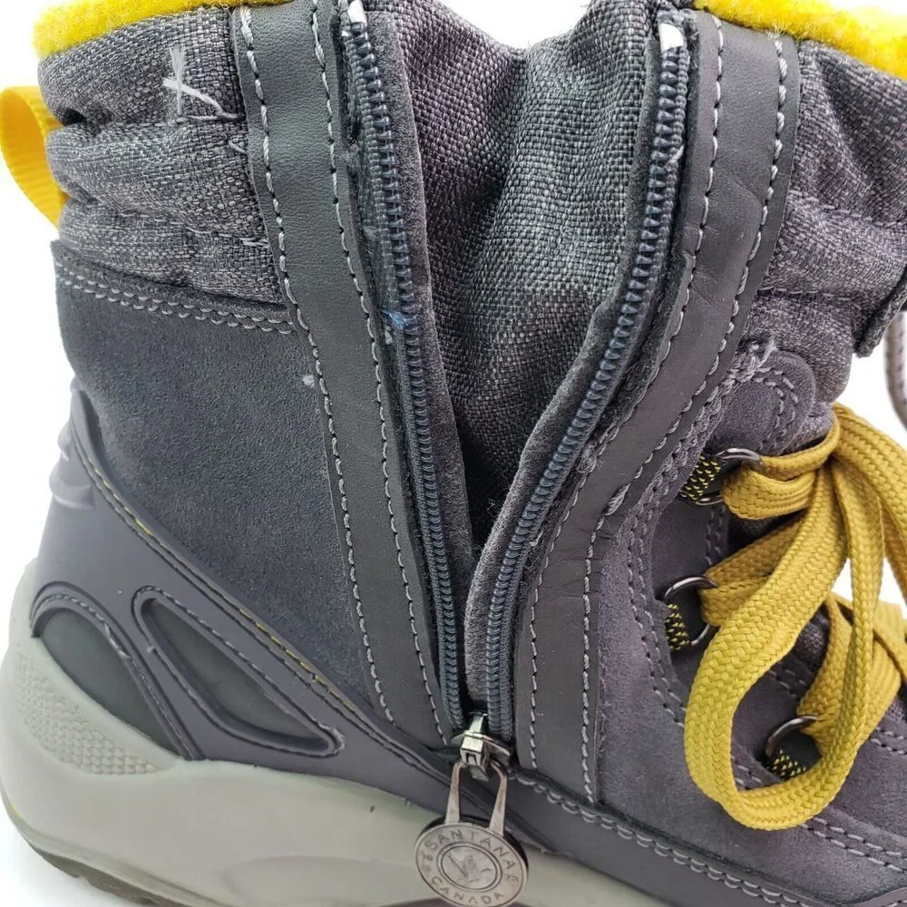 Santana Canada Torino Womens Size EU 38 US 8 Gray Yellow Warm Winter Boots
